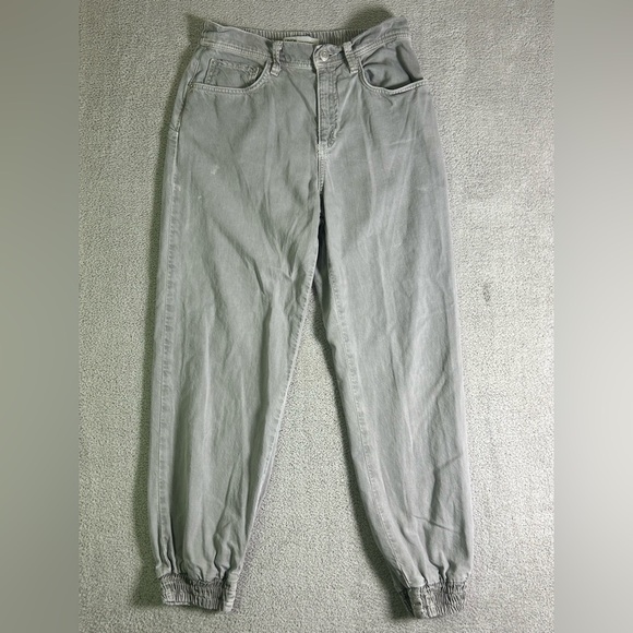 Zara Mercer Joggers Womens Medium Gray Athleisure Cinch Tapered Leg Casual City - Picture 1 of 12